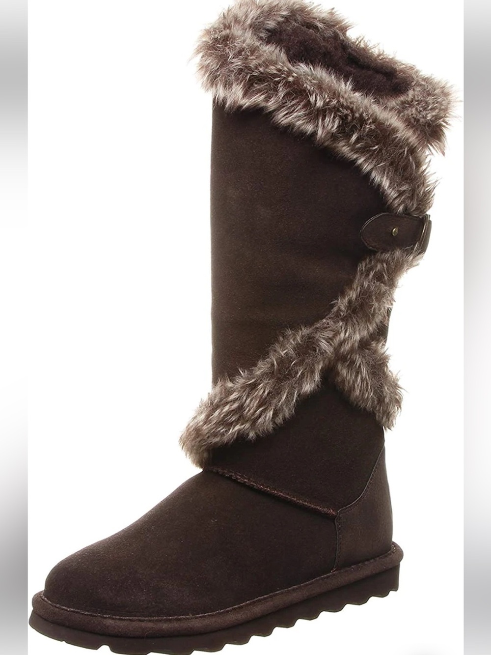 BEARPAW SHEILAH BROWN SUEDE TALL WINTER BOOTS